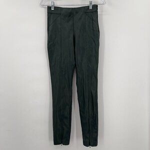 ZARA Womens High Rise Faux Leather Ankle Zip Leggings. Size XS